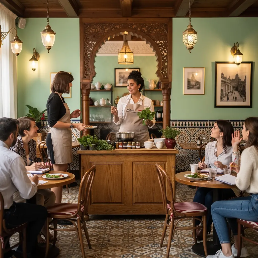 Menta növények ültetvénye a napfényes afrikai tájon.